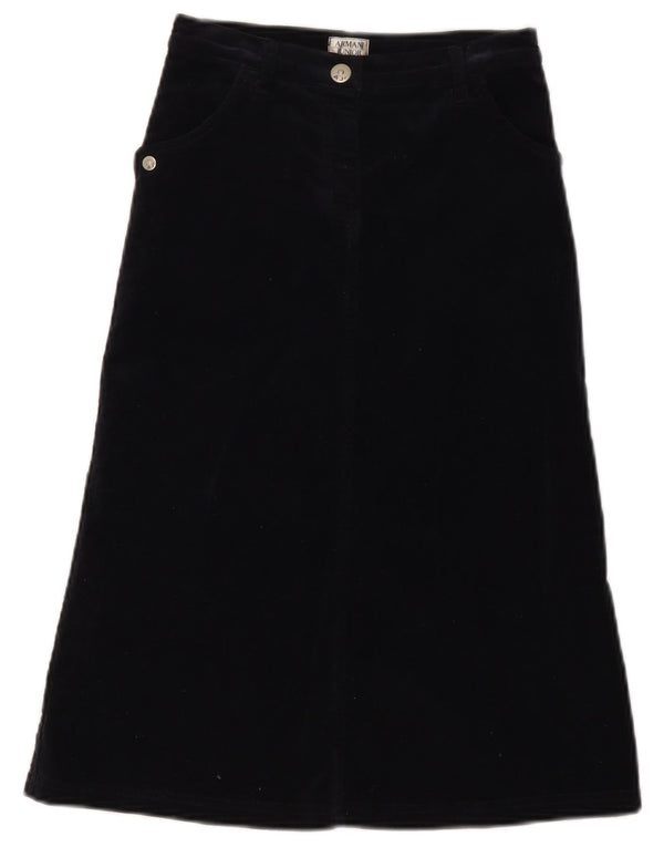 Armani Junior Mädchen Cordrock 9-10 Jahre W22 Marineblaue Baumwolle