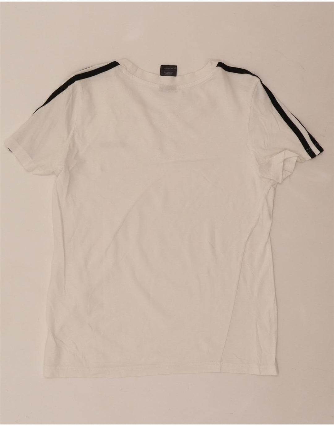 Adidas Damen T-Shirt Top UK 12/14 Medium Weiß