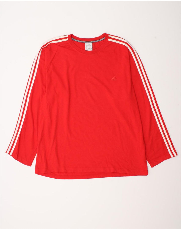Adidas Herren Top Langarm 2XL Rote Baumwolle