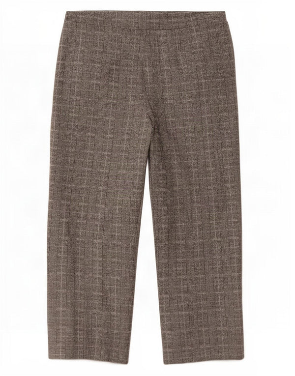 Marks & Spencer Gerade Damenhose UK 18 XL W36 L28 Grau kariert