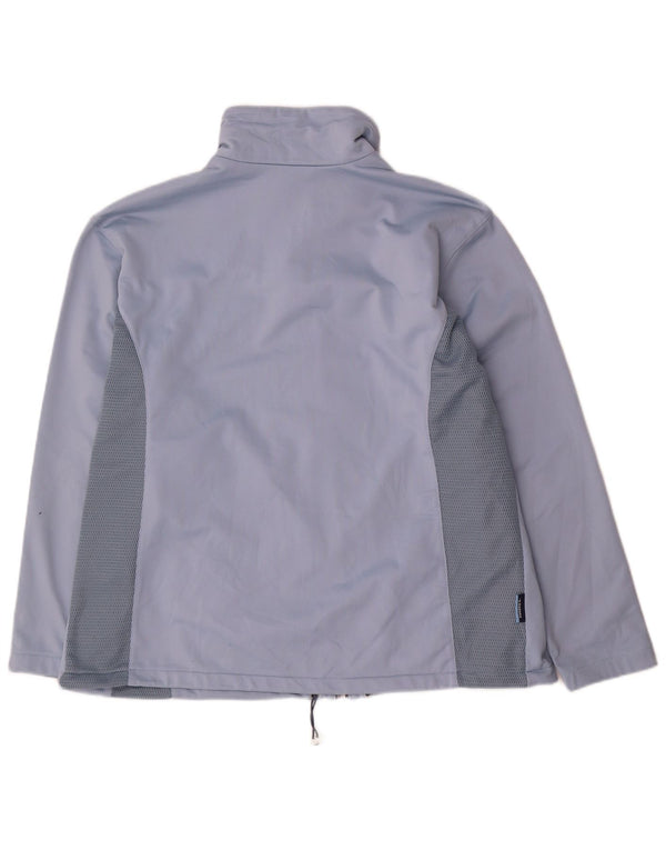Diadora Womens Oversized Tracksuit Top Jacket UK 16 Large Blue Colourblock