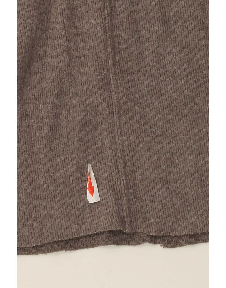 Zara Damen-Hose mit hoher Taille und weitem Bein, UK 14, Mittelgrau, Polyester