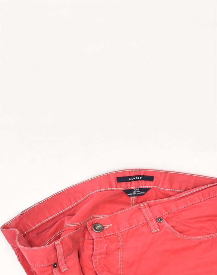 GANT Womens Low Waist Casual Trousers W36 L36 Red Cotton | Vintage | Thrift | Second-Hand | Used Clothing | Messina Hembry 