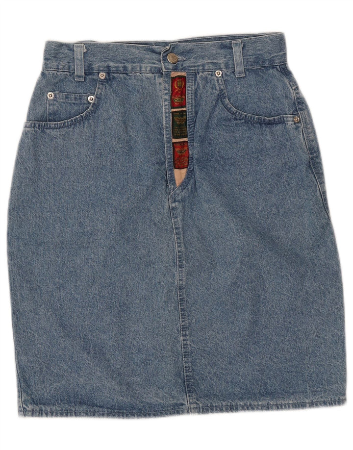 Wild Damen Jeansrock IT 40 Small W28 Blaue Baumwolle