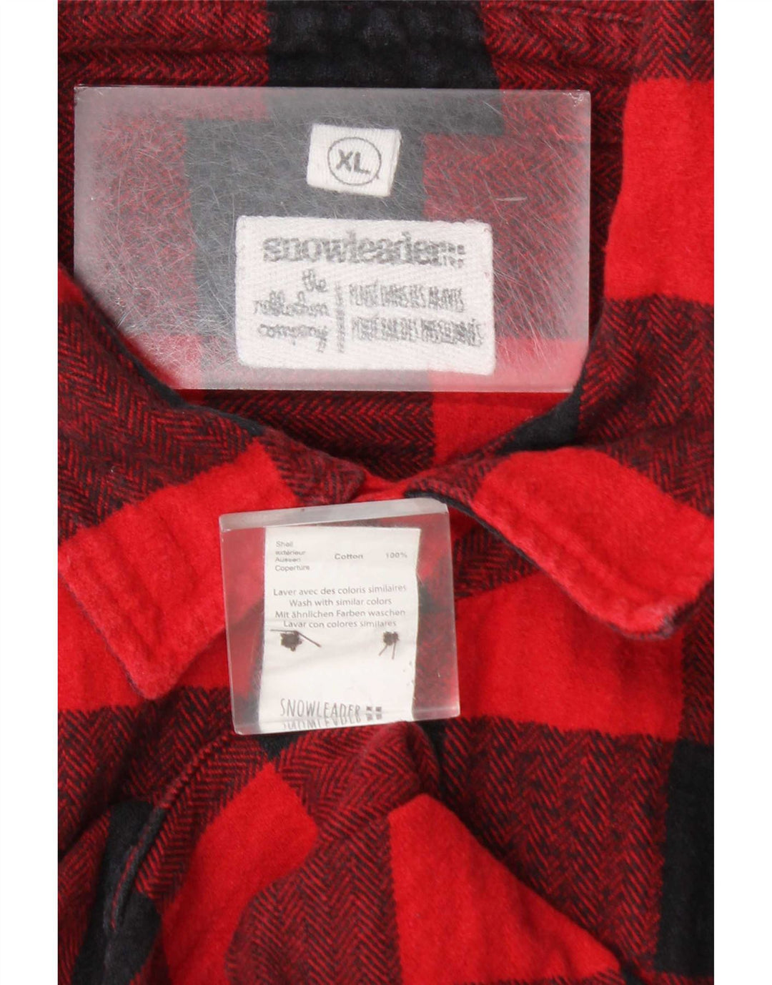 Vintage Herren Flanellhemd XL Rot Karo Baumwolle