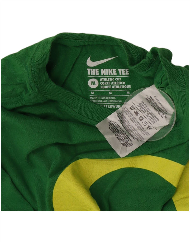 Nike Herren Athletic Cut Graphic T-Shirt-Oberteil aus mittelgrüner Baumwolle