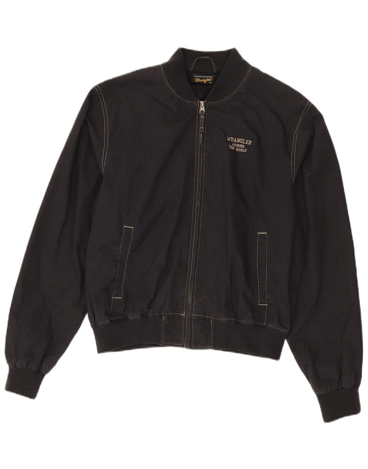 Wrangler Herren Bomberjacke UK 38 Medium Schwarz