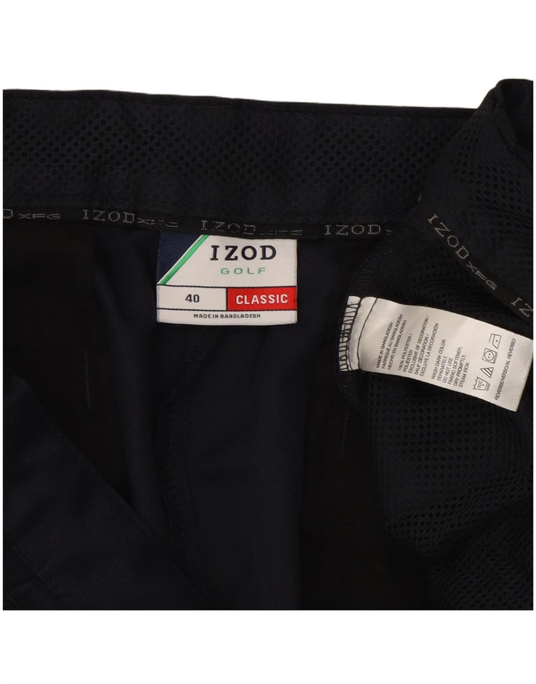 Izod Herren Classic Cargo Shorts W40 XL Marineblau Polyester
