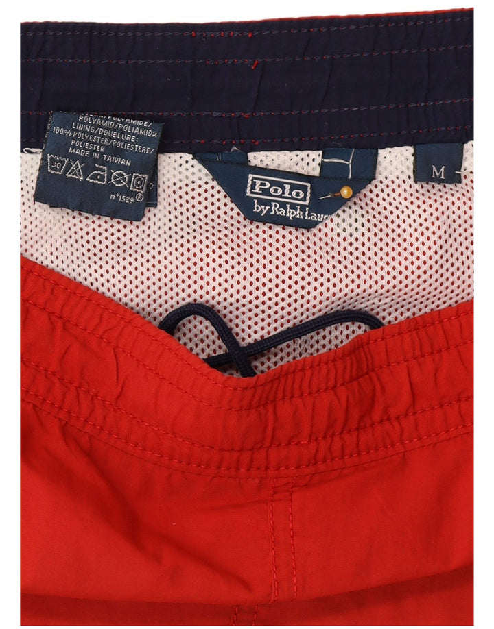 Polo Ralph Lauren Herren Badeshorts Mittelrotes Polyester