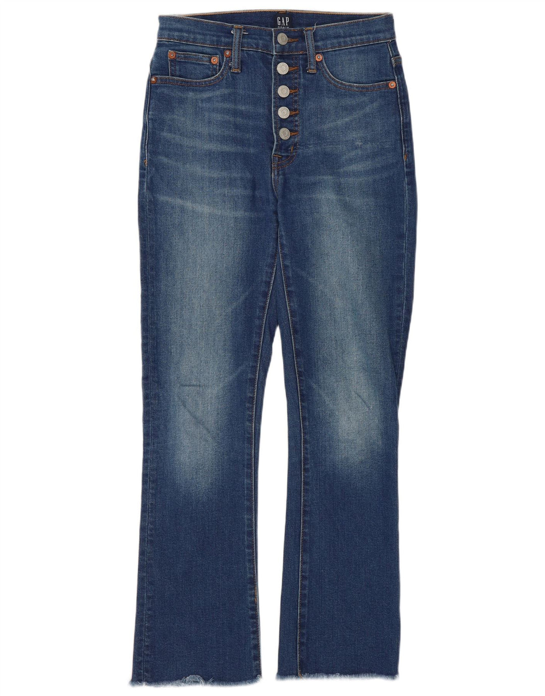 Gap Damen-Cropped-Jeans IT 42/44 Medium W28 L26 Blaue Baumwolle