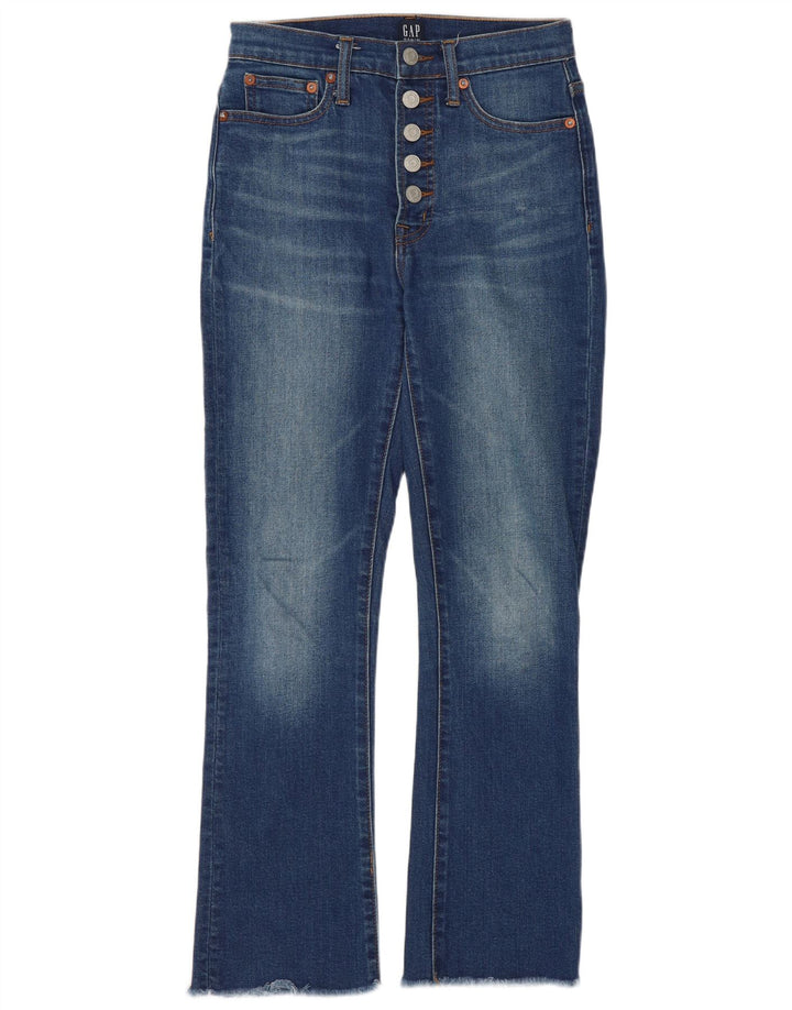 Gap Damen-Cropped-Jeans IT 42/44 Medium W28 L26 Blaue Baumwolle