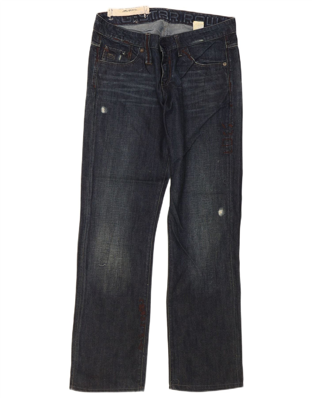 G-Star Damen Straight Jeans W29 L29 Marineblaue Baumwolle