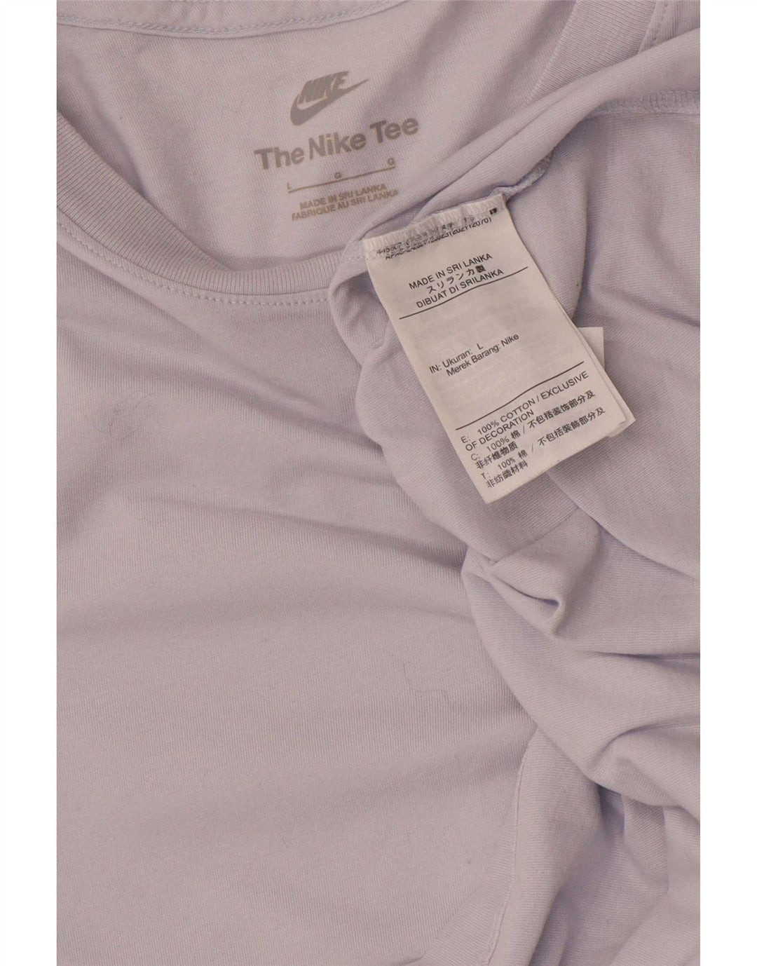 Nike Herren T-Shirt Top Large Lila Baumwolle