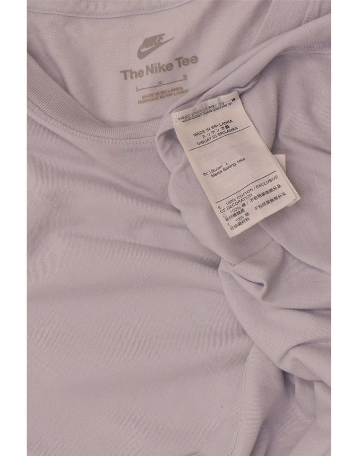 Nike Herren T-Shirt Top Large Lila Baumwolle