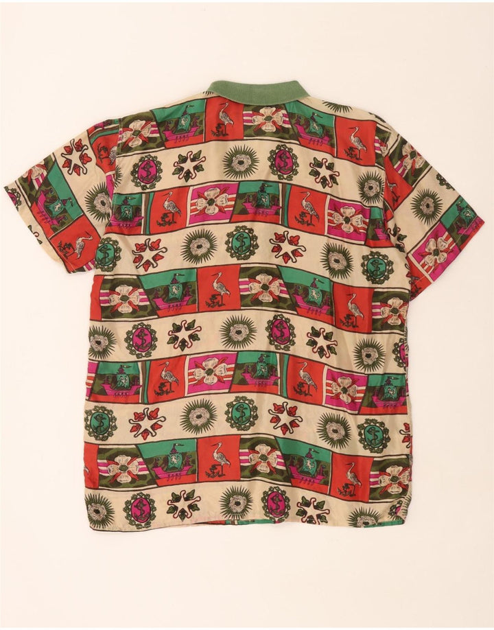 Vintage Herren-Pullover mit abstraktem Muster, groß, mehrfarbig