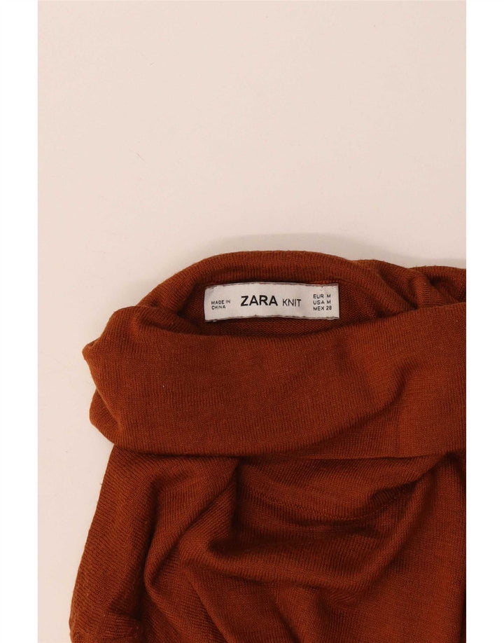 Rollkragenpullover für Damen von Zara, Gr. 12, Mittelbraun