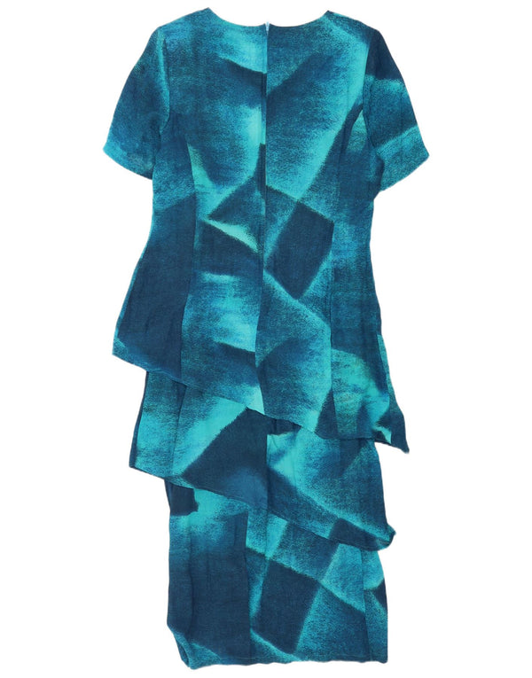 Vicini Damen Maxi-Schößchenkleid mit 1/2-Ärmeln, UK 18, XL, Blau, Farbblock