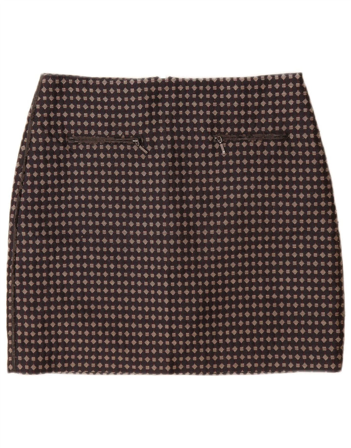 Gerader Rock für Damen von Marks & Spencer UK 10 Small W30 Schwarz Geometrisch