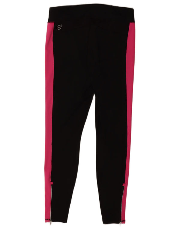 Puma Damen Leggings UK 14 Large Schwarz Colourblock Sports