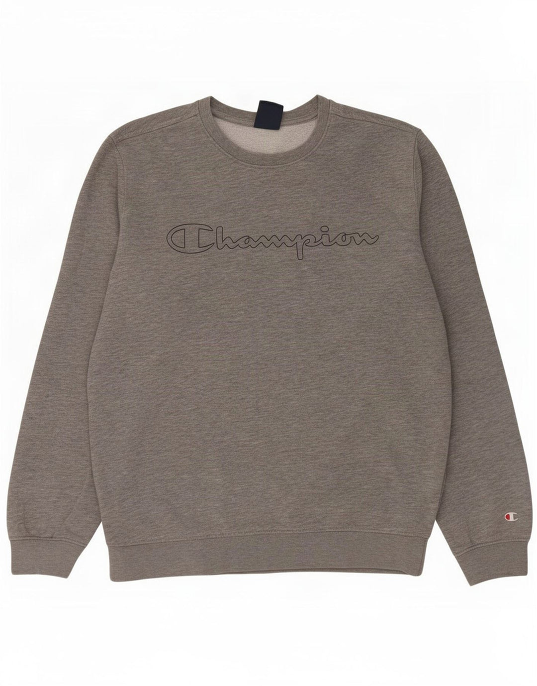 Champion Herren-Sweatshirt mit Grafik, mittelgrau gefleckte Baumwolle