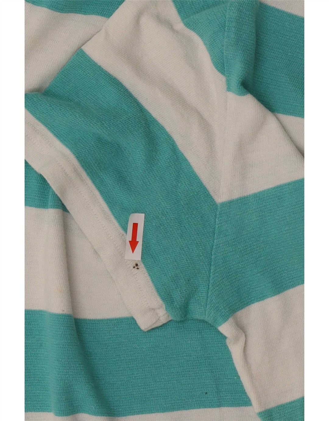 Jack Wills Herren T-Shirt-Oberteil aus mittelgrüner, gestreifter Baumwolle