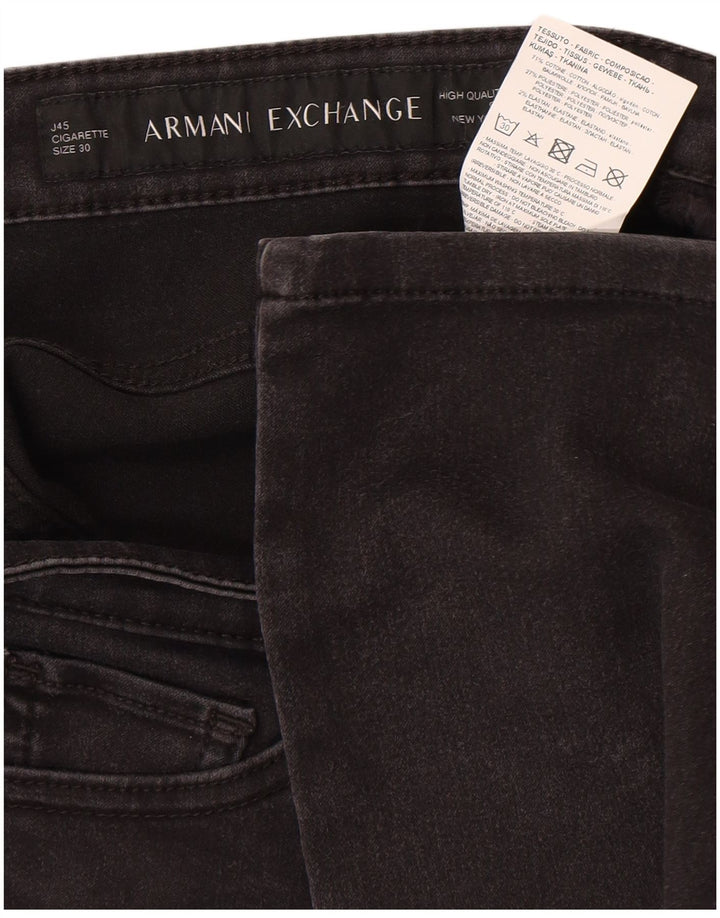Armani Jeans Damen Slim Jeans W30 L28 Schwarze Baumwolle