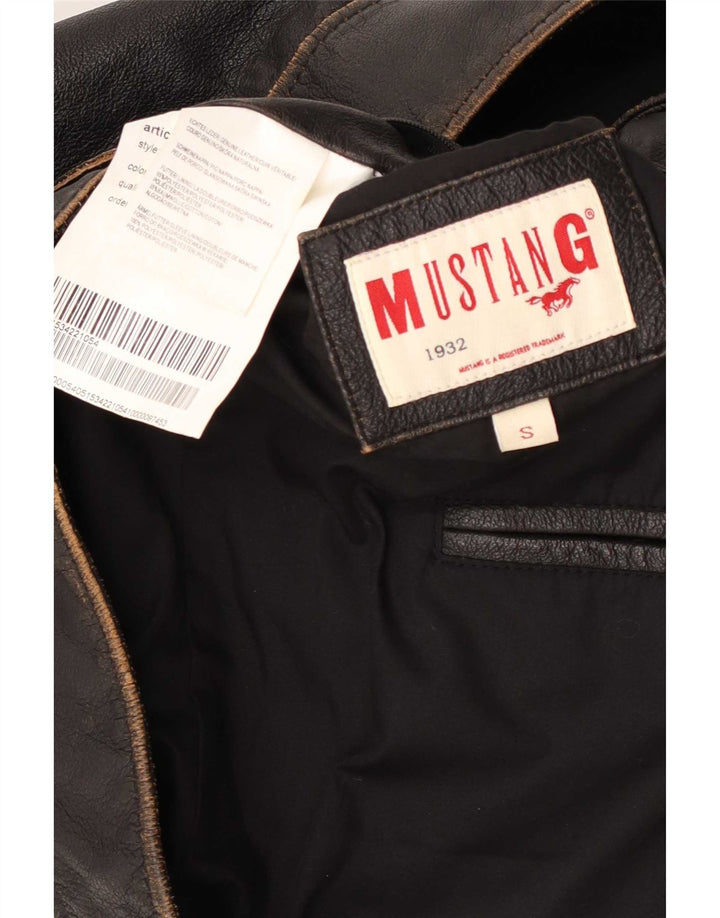Mustang Herren Militärlederjacke UK 36 Kleines braunes Leder