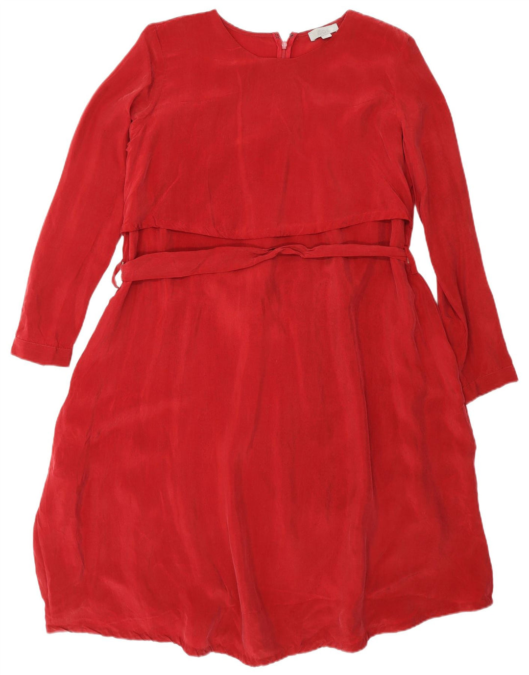 Cos Damen Langarm-Basic-Kleid mit lockerer Passform, EU 36, kleines rotes Cupro