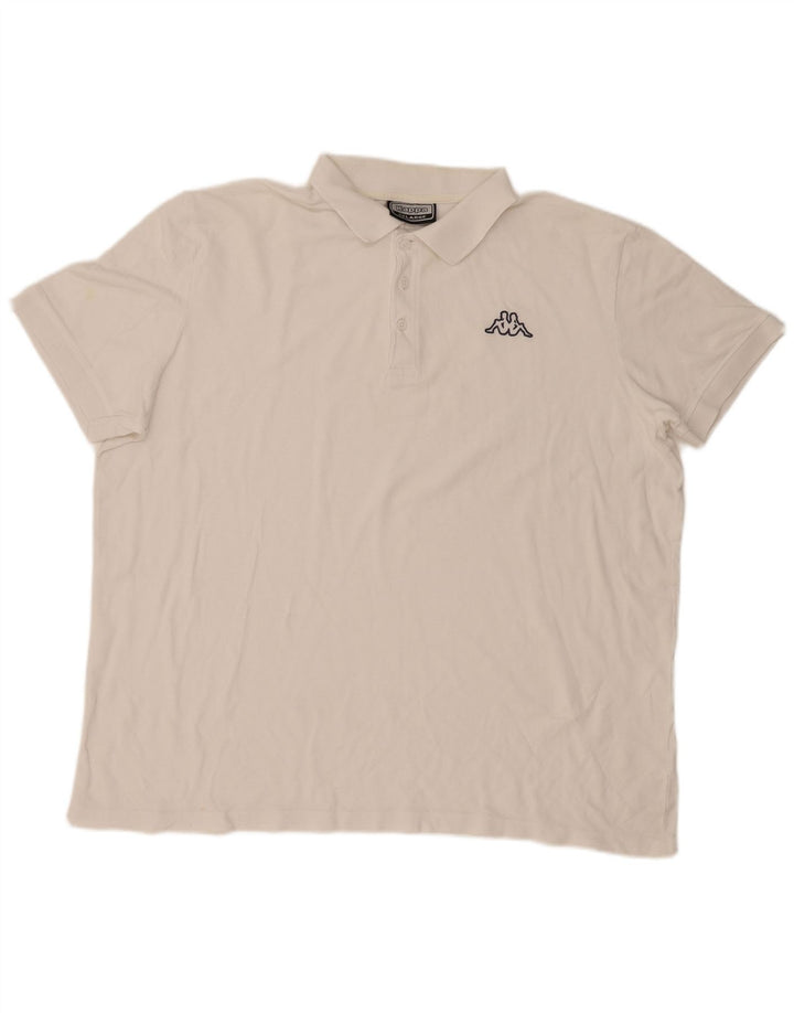 Kappa Herren Poloshirt 2XL Weiße Baumwolle