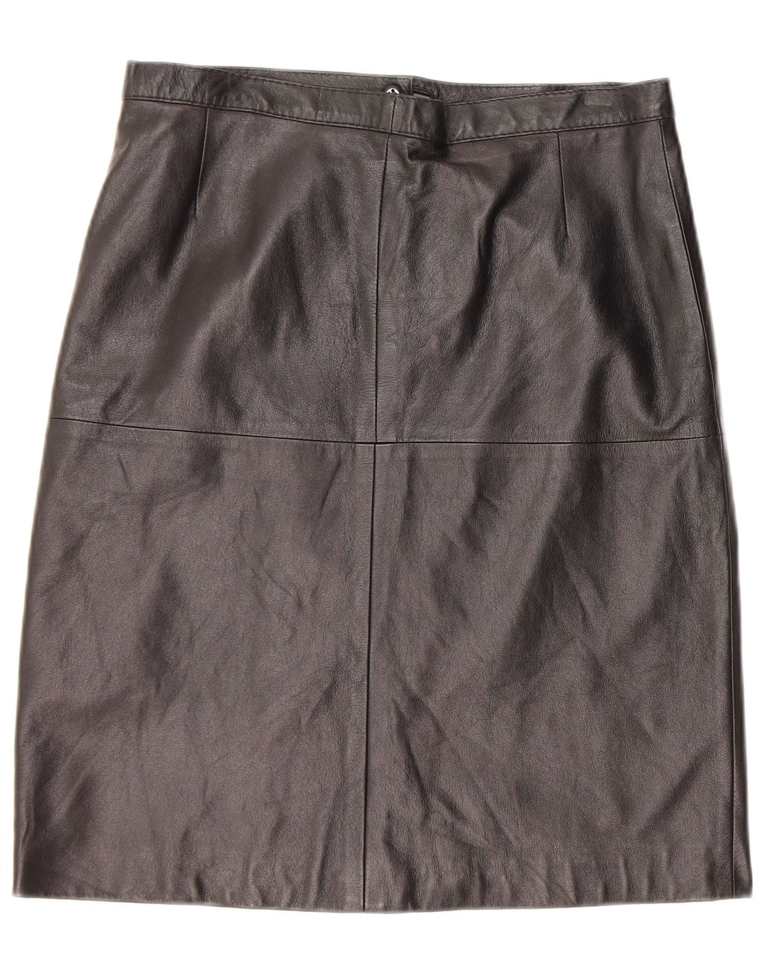 Vintage Damen Lederrock W30 Mittelschwarzes Leder