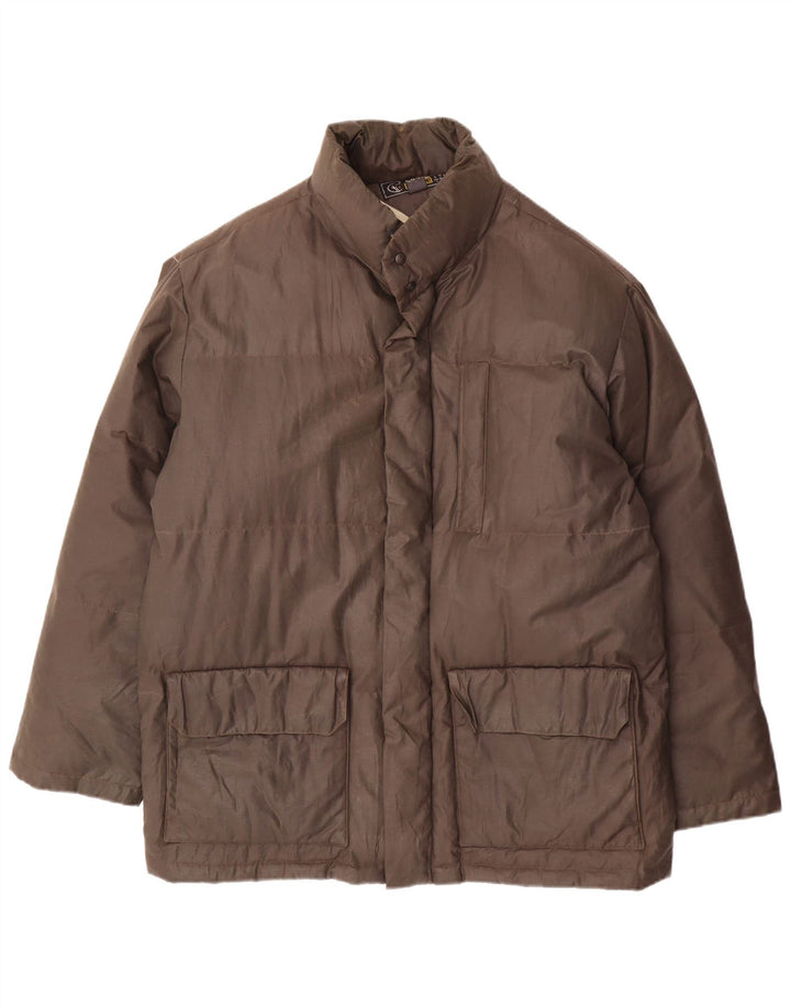 Ciesse Piumini Herren Loose Fit Wattierte Jacke IT 48 Small Braun Baumwolle