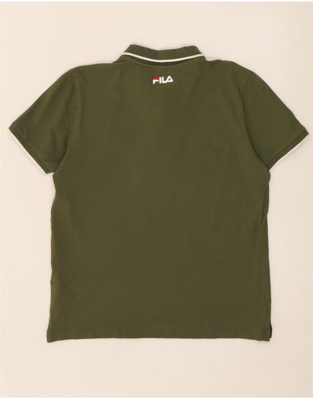 FILA Herren-Poloshirt aus mittlerer Khaki-Baumwolle
