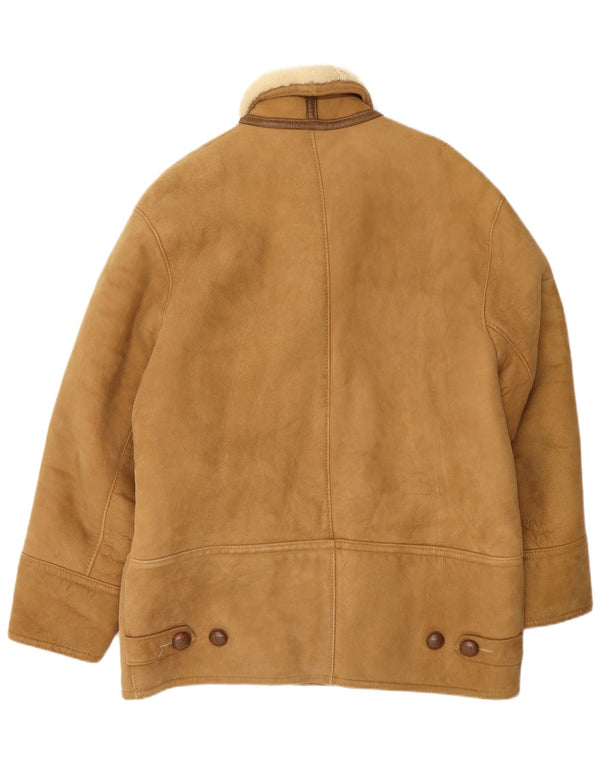 Morlands Herren-Jacke aus zweireihigem Lammfell, Gr. 36, Größe S, Braun