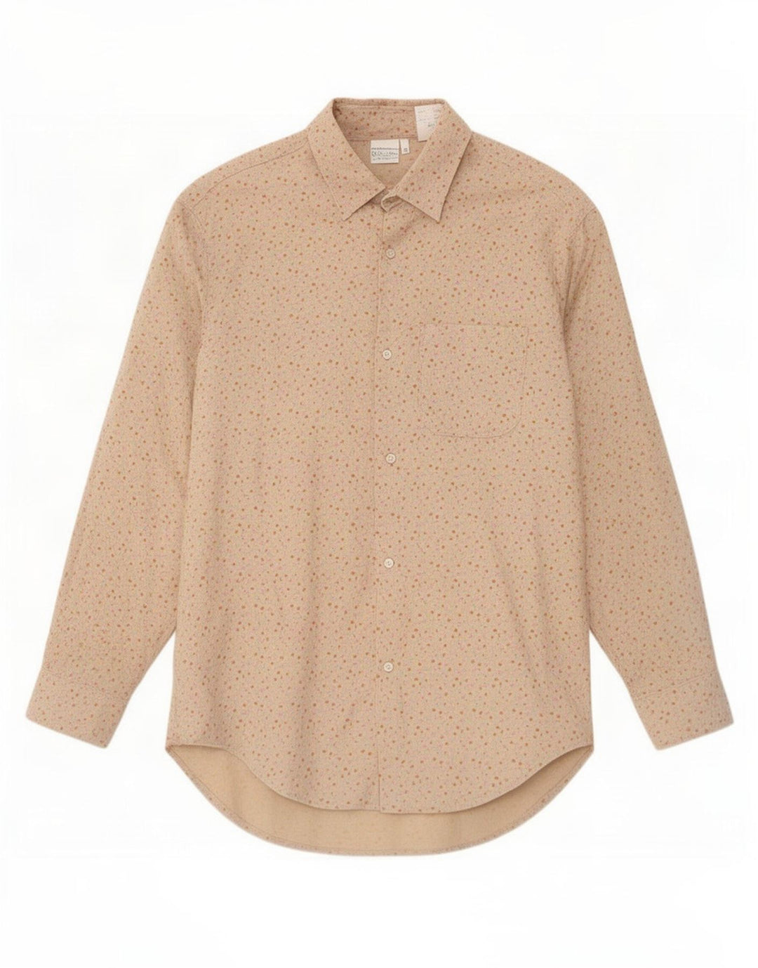 Benetton Herrenhemd Small Beige Floral Rayon