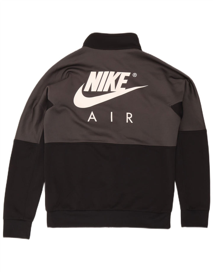 Nike Herren-Trainingsanzugoberteil mit Grafik, Größe S, Grau, Farbblock-Polyester