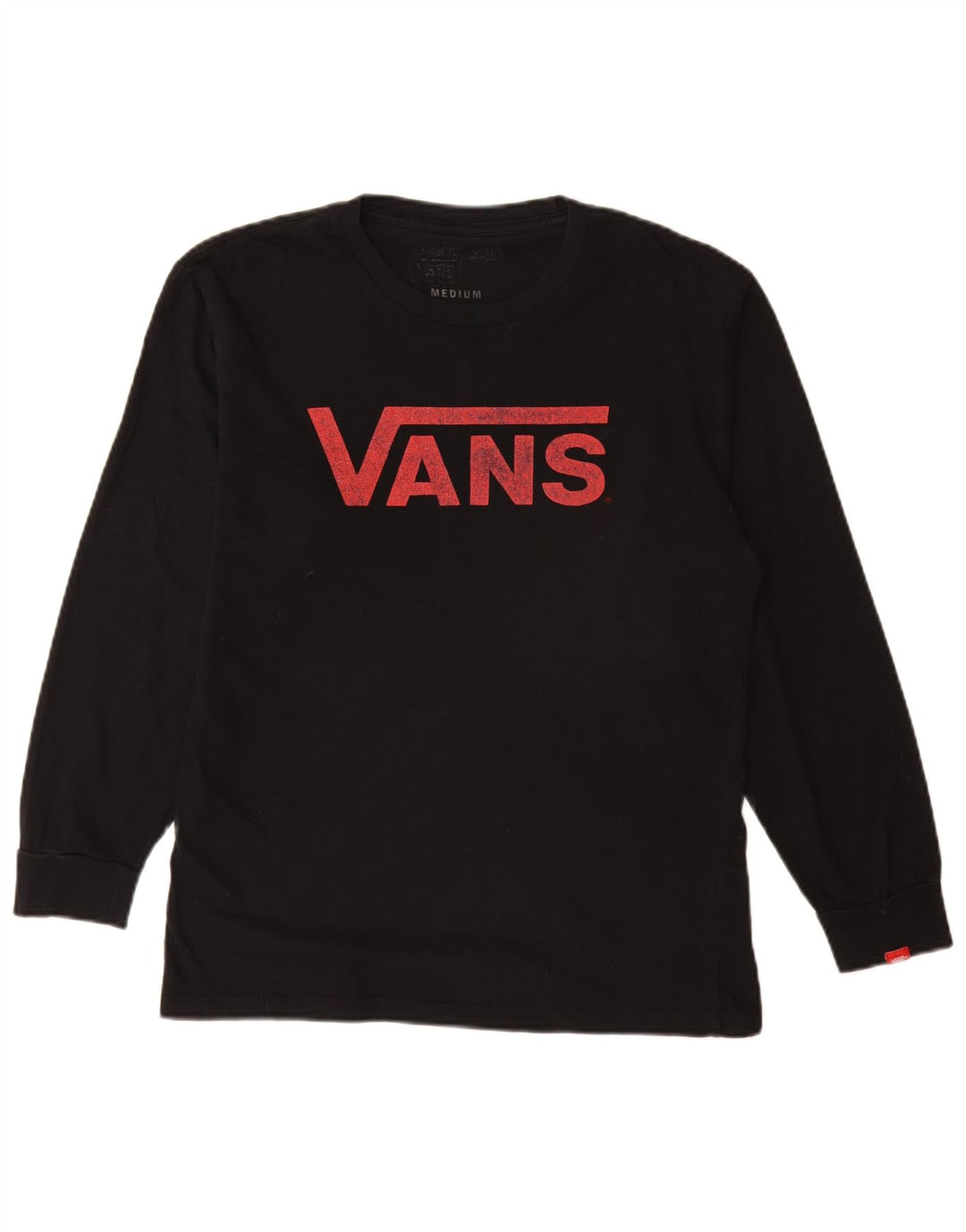 Vans Herren Grafik-Oberteil, langärmelig, mittelschwarz, Baumwolle