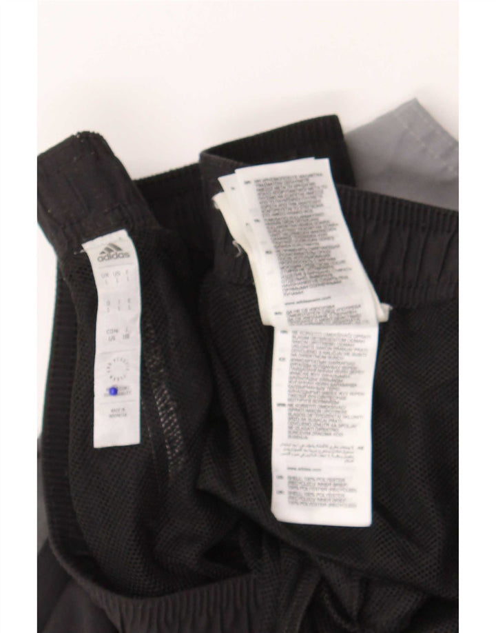 Adidas Herren-Sportshorts, großes graues Colourblock-Polyester