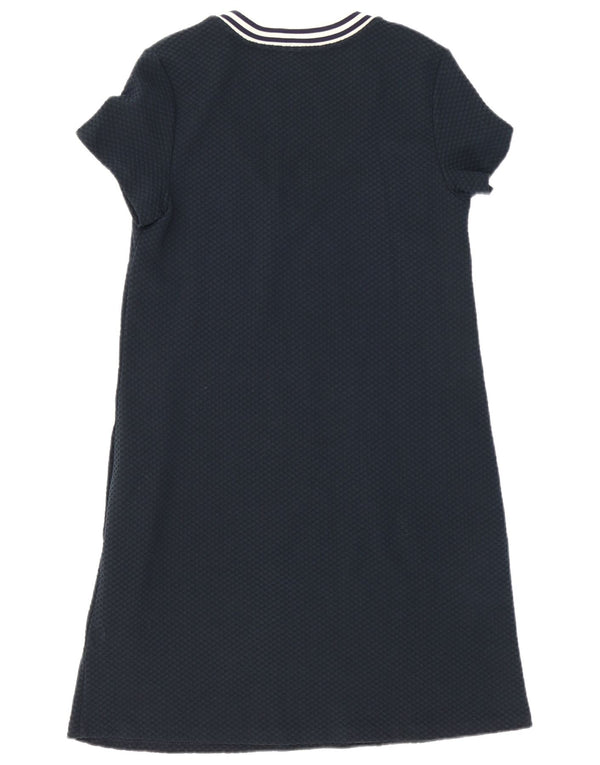 Tommy Hilfiger Damen T-Shirt-Kleid UK 10 Small Marineblau Baumwolle