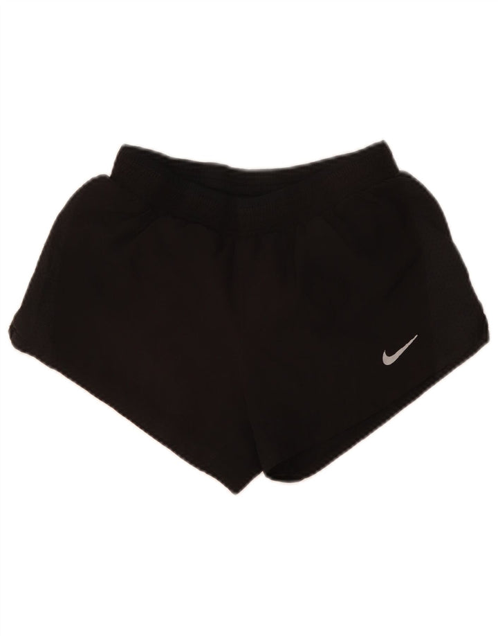 Nike Damen Dri Fit Sport Shorts UK 10 Small Schwarz Polyester