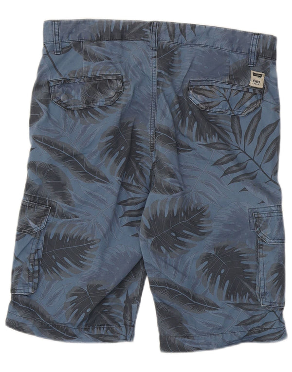 Carrera Herren-Cargoshorts IT 46 Small W31 Blau geblümte Baumwolle