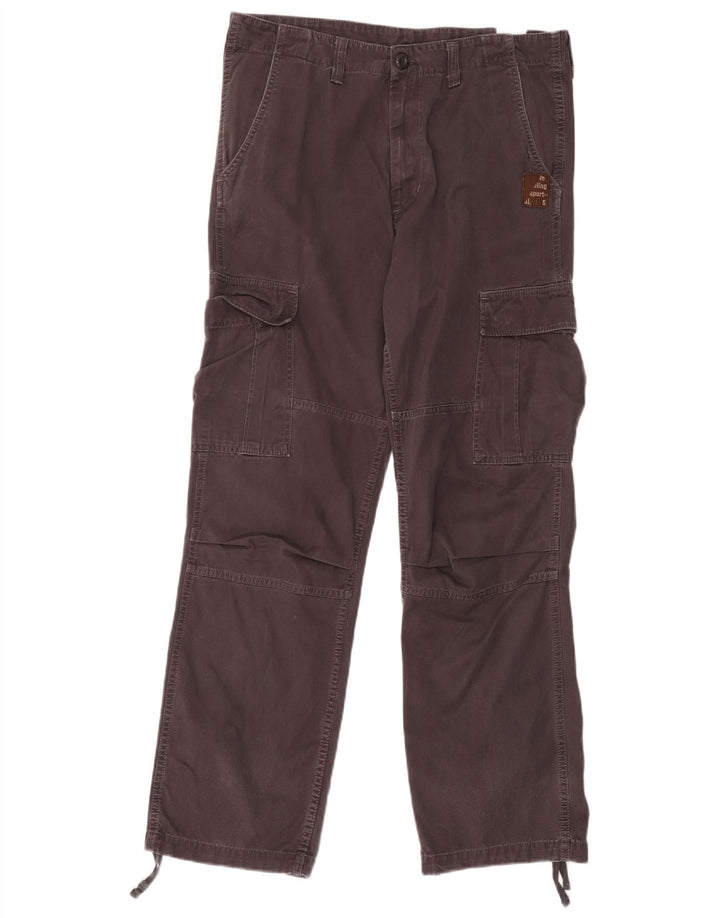 Carhartt Herren gerade Cargohose W34 L34 graue Baumwolle