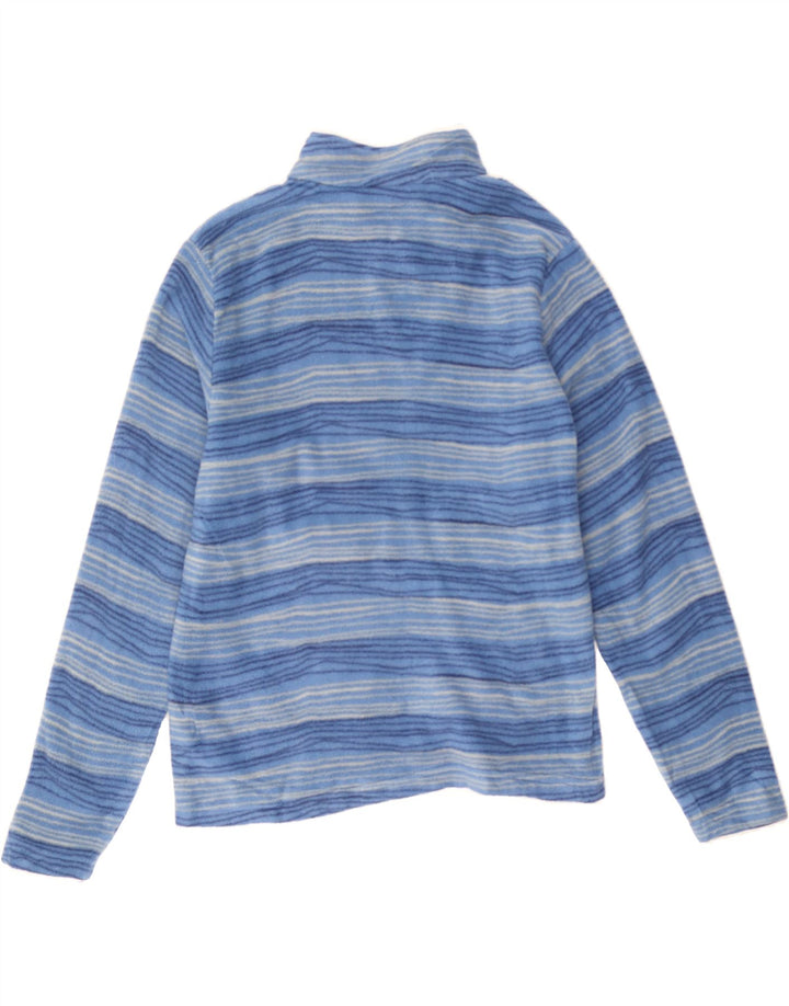 EDDIE BAUER Boys Fleece Jacket 14-15 Years Large  Blue Striped Polyester Vintage Eddie Bauer and Second-Hand Eddie Bauer from Messina Hembry 