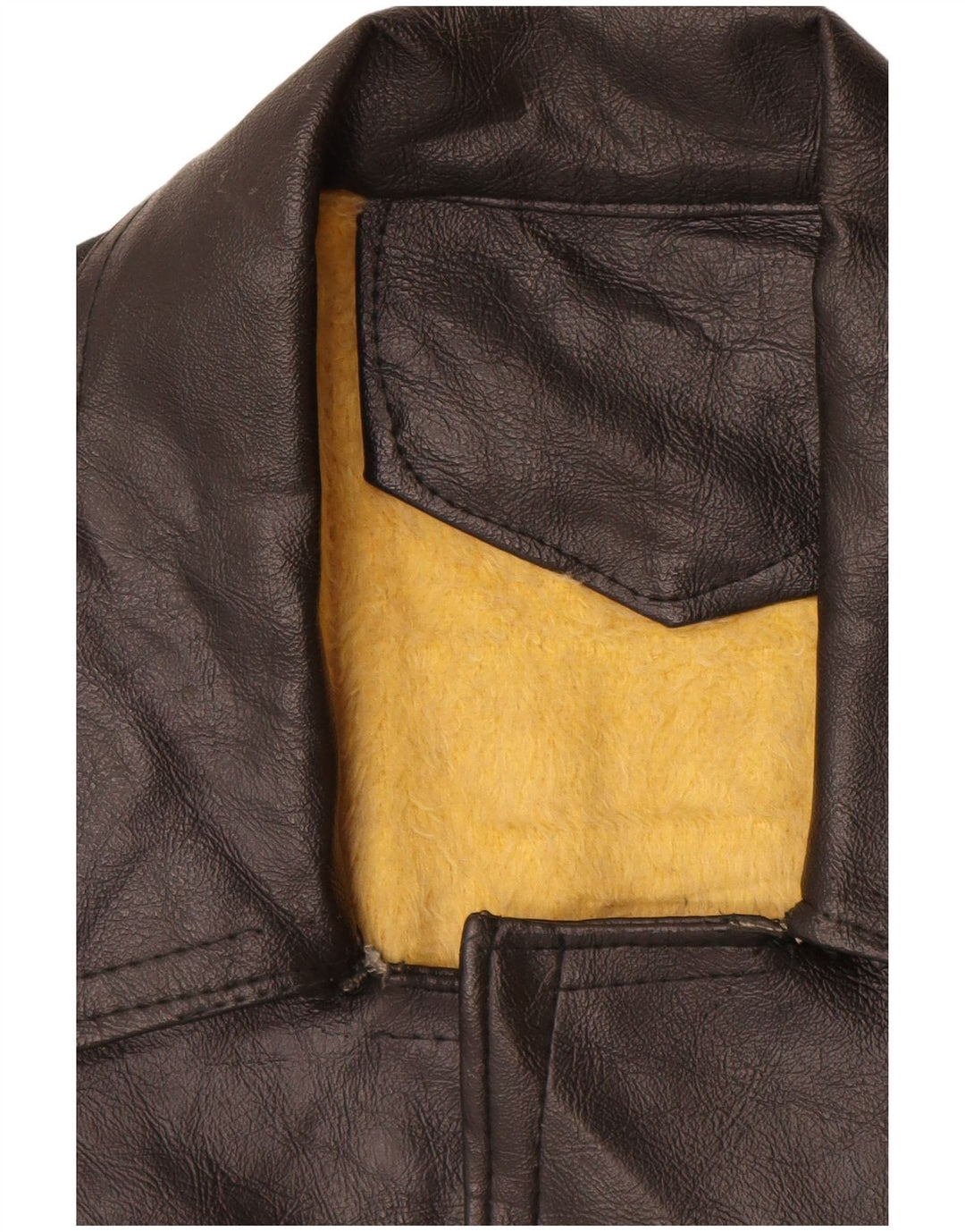 VINTAGE Herren Lederjacke UK 40 Großes schwarzes Leder