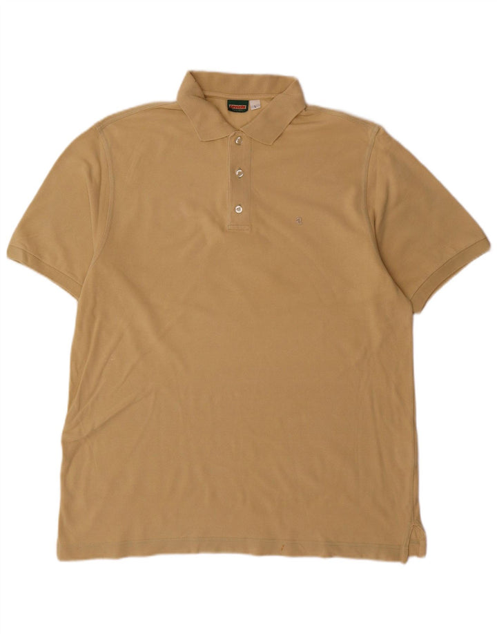 INVICTA Herren Poloshirt Große Beige Baumwolle
