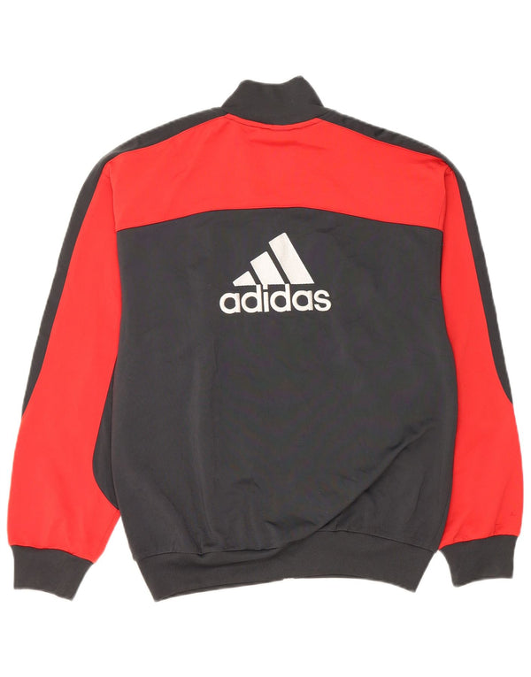 Adidas Jungen Grafik-Trainingsanzug-Top-Jacke, 13–14 Jahre, Grau, Farbblock