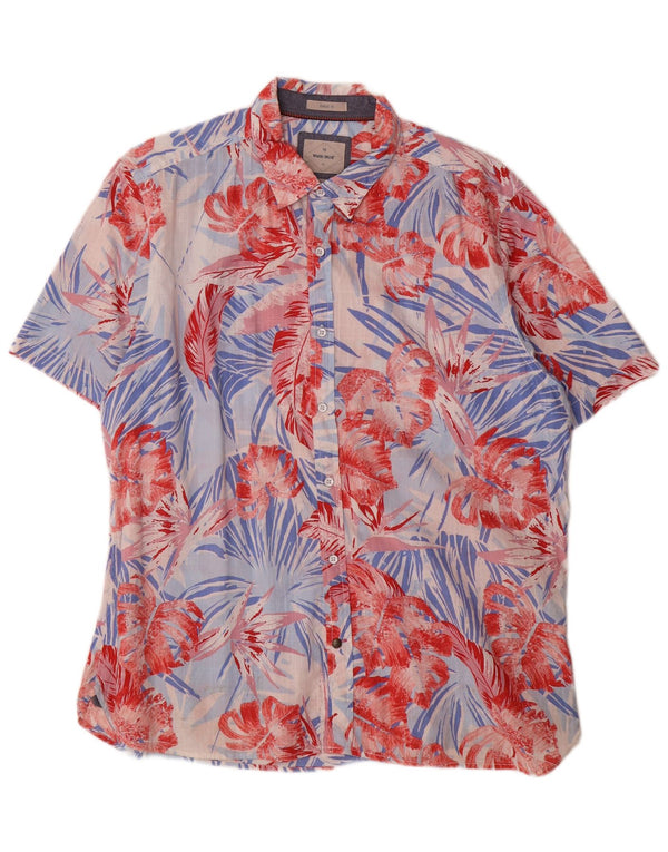 White Stuff Herren-Kurzarmhemd XL, mehrfarbig, Blumenmuster, hawaiianisch
