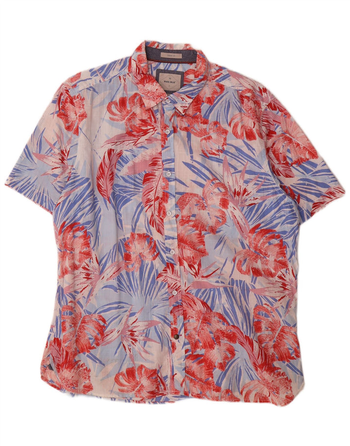 White Stuff Herren-Kurzarmhemd XL, mehrfarbig, Blumenmuster, hawaiianisch