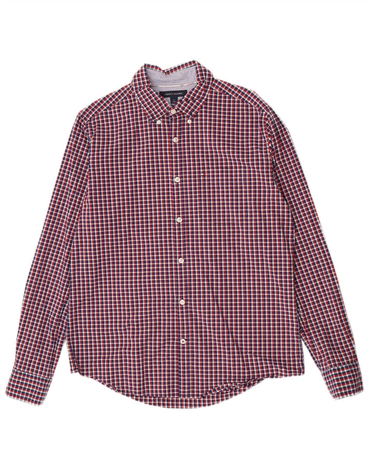 Tommy Hilfiger Herren-Slim-Fit-Hemd, mittelgroß, mehrfarbig, kariert, Baumwolle