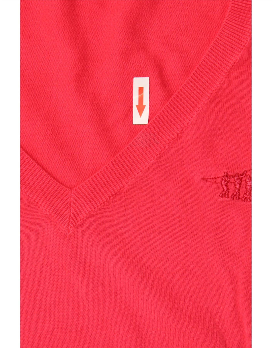 Henry s Damen-Pullover mit kurzen Ärmeln und V-Ausschnitt IT 44 Mittelrot