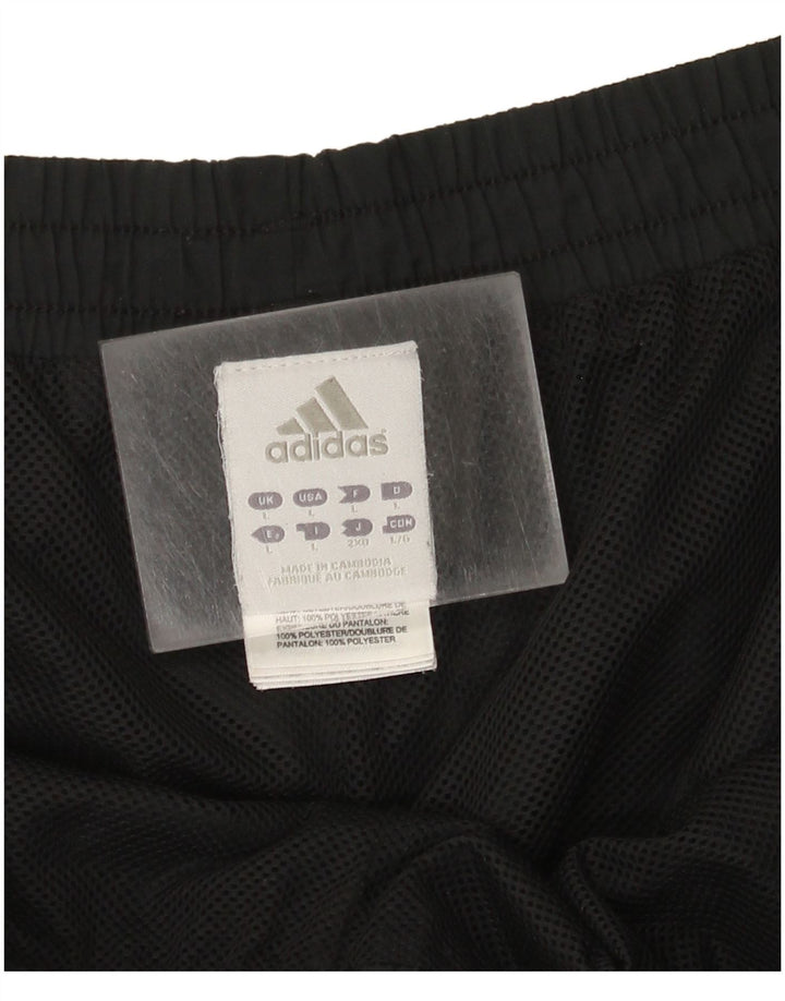 Adidas Herren-Trainingshose, groß, aus schwarzem Polyester
